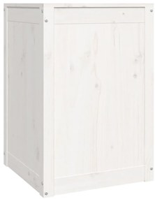 Caixa para roupa 44x44x66 cm madeira de pinho maciça branco