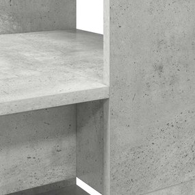 Secretária com Armazenamento Cinzento de Concreto 113x54x120 cm Madeir