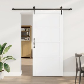 Porta Deslizante vidaXL com Conjunto de Acessórios Branca 93x202 cm Ma