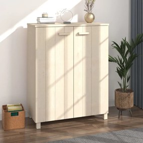 vidaXL Sapateira HAMAR 85x40x108 cm pinho maciço castanho-mel