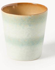 Caneca pintada à mão com vidrado reativo 70's