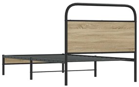 Estrutura cama s/ colchão derivados de madeira carvalho fumado
