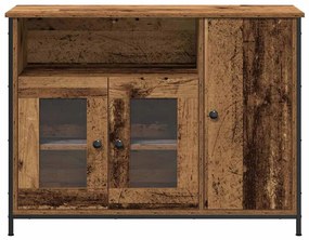 Armário de madeira velha 100x35x75 cm em madeira engenheirada