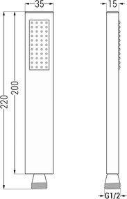 Mexen Uno DR02 conjunto de chuveiro encastrado, preto - 71435DR02-70