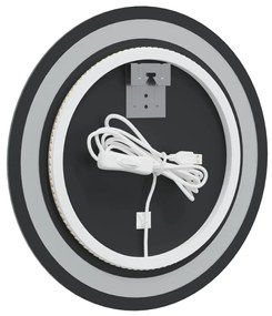 Espelho de casa de banho com luzes LED redondo 40 cm