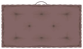 vidaXL Almofadão p/ móveis paletes 73x40x7cm algodão cinza-acastanhado