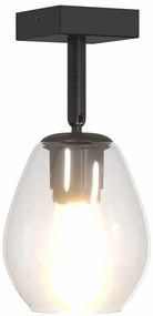 Luminárias de Teto vidaXL com Abajur de Vidro Ajustável Antracite E27