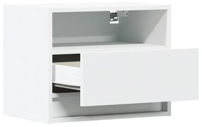 Mesa de cabeceira de parede com luzes LED branco