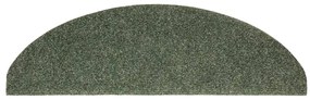 Tapetes de escada autoadesivos 10 pcs 65x21x4 cm agulhado verde