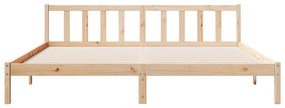 Cama extra longa sem colchão 180x210 cm madeira de pinho maciça