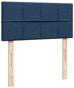 Cama com molas/colchão 90x190 cm tecido azul