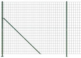 Cerca de malha de arame com flange 1,8x25 m verde