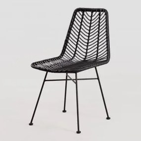Cadeira de Jardim de Rattan Gouda Colors Preto & Negro - Sklum