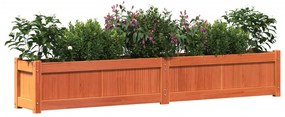 Vaso/floreira de jardim 180x31x31 cm pinho maciço castanho cera