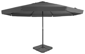 vidaXL Guarda-sol de jardim com base portátil antracite