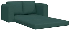 Sofá-Camas 2 em 1 Verde Escuro 148x71x83 cm Tecido