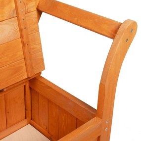 Banco de Armazenamento Para Jardim Acácia 119x76x44 cm Madeira Sólida