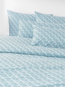 Capa de edredão em percal de algodão com padrão geométrico Inki