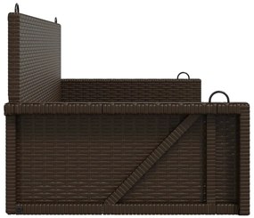 Banco castanho 119x56x48 cm vime PE bege