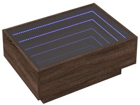 Mesa de centro c/ LEDs 70x50x30 cm derivados de madeira