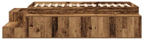Cama com Armazenamento Madeira Velha 90x190 cm
