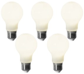 Conjunto de 5 E27 dimbare LED lamp A60 opaal 7W 806 lm 4000K