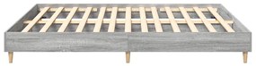 Estrutura de cama sem colchão 200x200 cm cinzento sonoma