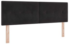 Cabeceira LED vidaXL Botão Almofadado Preto 80 cm Veludo