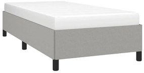 Estrutura de cama sem colchão 90x190 cm tecido cinzento-claro