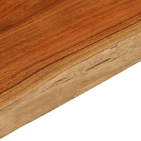 Tampo de mesa retangular borda viva 90x40x3,8 cm acácia maciça