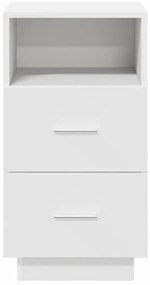 Mesas de cabeceira 2 pcs com 2 gavetas 36x36x68 cm branco