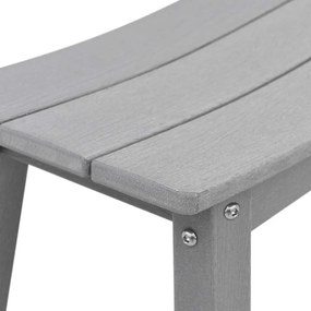 Banquetas 2 pcs Cinzento-Claro HDPE