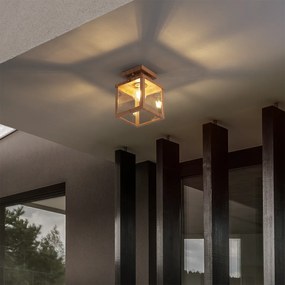 Plafon de exterior industrial madeira com vidro transparente - Rotterdam