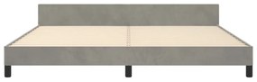 Estrutura de cama sem colchão 200x200 cm veludo cinzento-claro