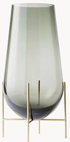 Jarra de vidro artesanal Échasse, Alt 28 cm