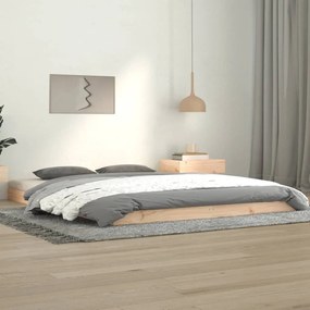823464 vidaXL Estrutura de cama 140x190 cm madeira de pinho maciça