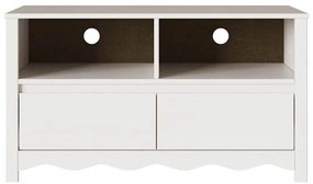 Aparador de TV vidaXL "DRAMMEN" Branco 99x43x55 cm Madeira Sólida de P