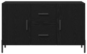 Aparador vidaXL Preto Carvalho 100x36x60 cm Madeira de engenharia