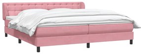 Cama com molas/colchões 180x220 cm veludo rosa