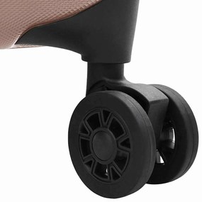 Mala Dobrável Casco Duro 24'' Rosa Dourada 43x27x66 cm ABS
