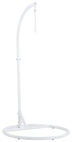 Cadeira suspensa em rattan branco com suporte ALBA Beliani