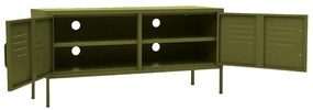 Móvel de TV aço 105x35x50 cm verde-azeitona