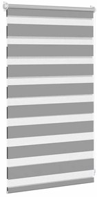 Estore de rolo 50 x 100 cm, linhas de zebra / Cinza