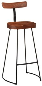 Bancos de bar 2 pcs 49x43x103 cm madeira de mangueira maciça