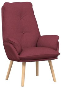 Poltrona Relaxante em Tecido Vermelho Vinho