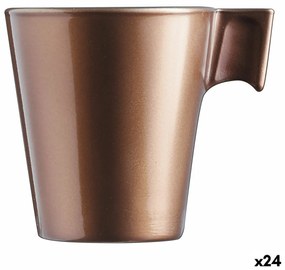 Caneca Luminarc Flashy Marrom Claro 80 Ml Vidro (24 Unidades)