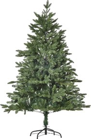 HOMCOM Árvore de Natal Artificial 150 cm, pinheiro artificial com 444 pontas, 3 formatos de folhas, retardante de chamas, com suporte metálico para interior | Aosom Portugal