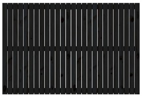 Cabeceira de parede 166x3x110 cm madeira de pinho maciça preto