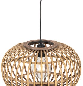 Candeeiro suspenso oriental bambu 2 luzes - Amira Oriental