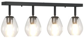 Luminárias de Teto com Lâmpada de Vidro Ajustável Anthracite E27